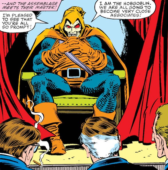 Hobgoblin sitting on his throne