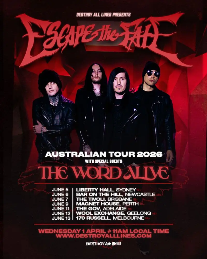 Escape the Fate - Australian Tour 2026