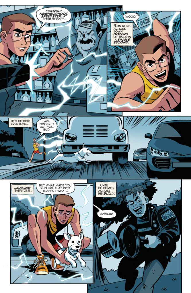 Super Creepshow #1 (2026), Page 17. Ron realises he can do whatever he wants with his new power.