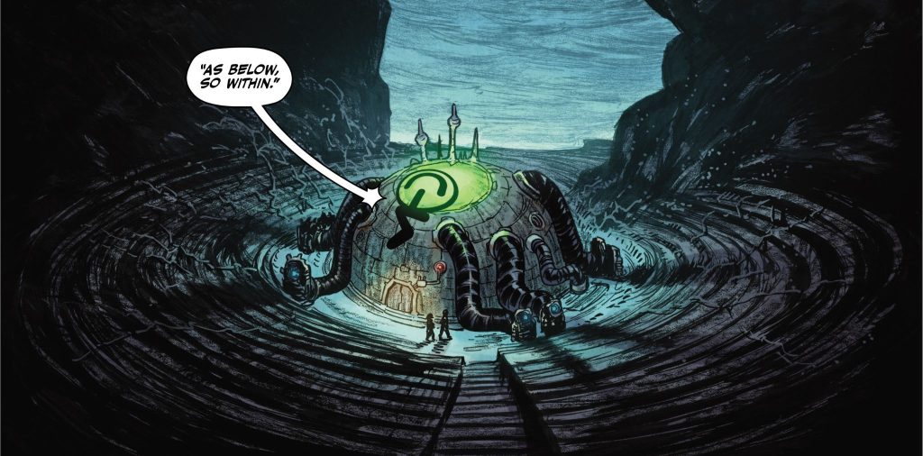 A scene from Innards #1 - the Search for Lucifium